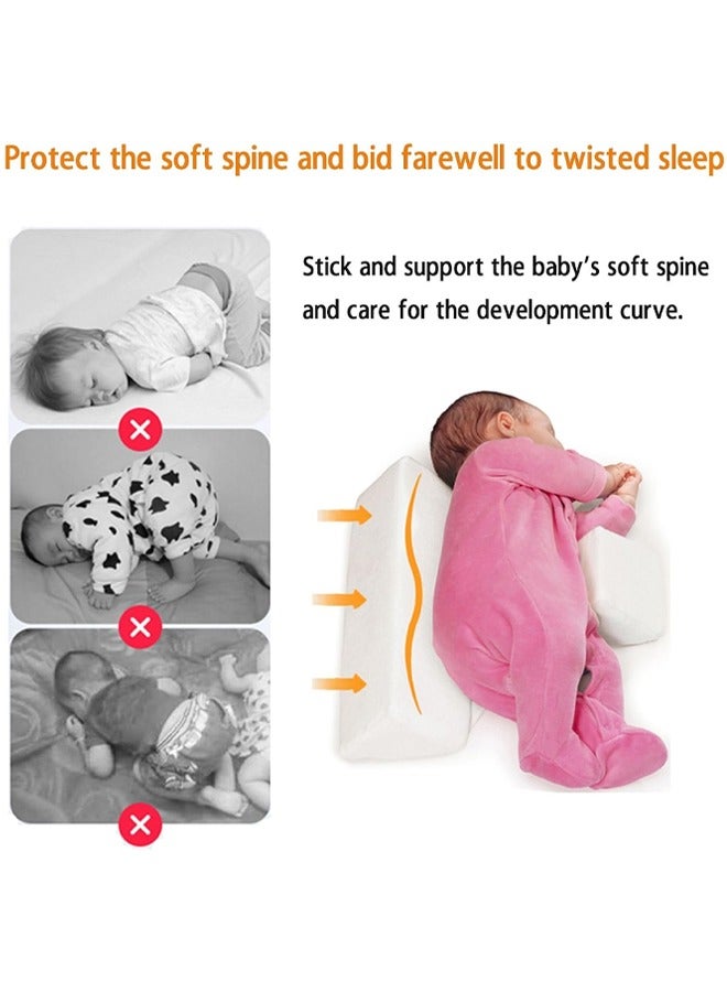 Optico Baby Adjustable Side Sleeper Wedge Pillow Infant Anti Roll Positioner 45 Degree Inclined Triangle Support Back and Body Support Removable Washable Cover with Hidden Zipper for Newborns Daily Use - Image 4
