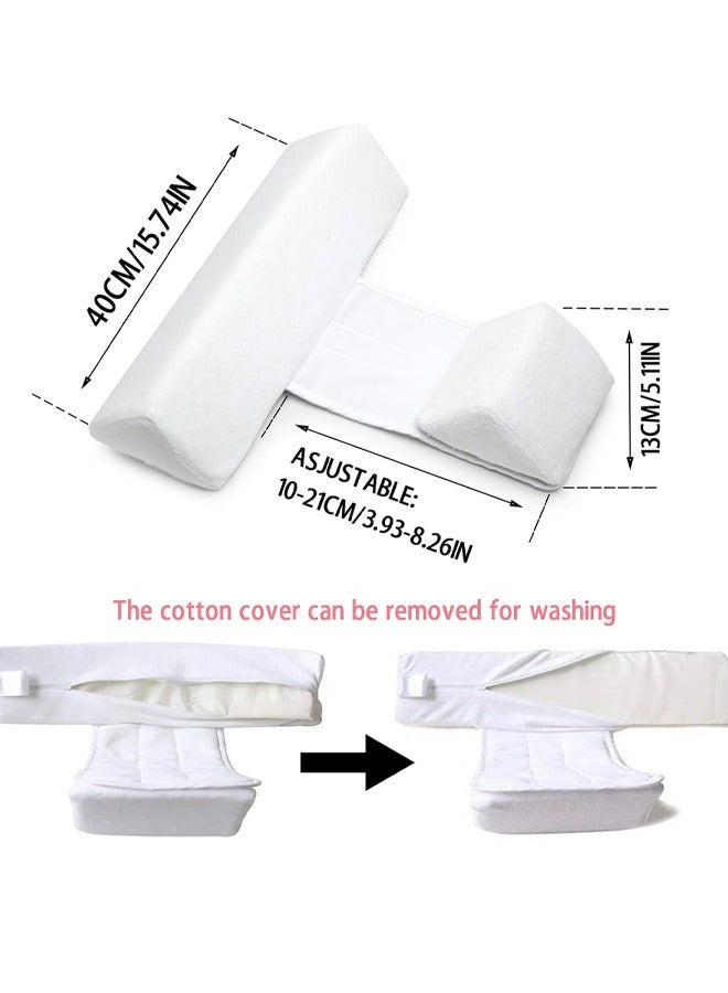 Optico Baby Adjustable Side Sleeper Wedge Pillow Infant Anti Roll Positioner 45 Degree Inclined Triangle Support Back and Body Support Removable Washable Cover with Hidden Zipper for Newborns Daily Use - Image 2