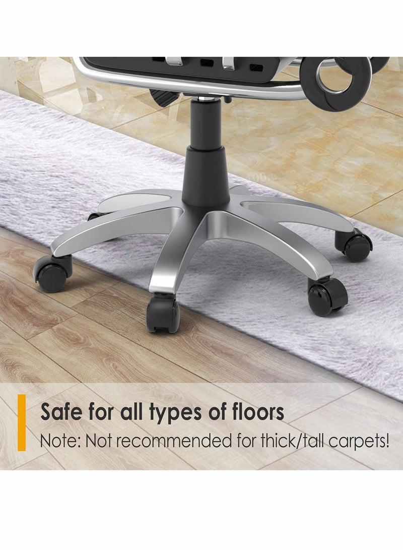 Office Chair Wheels Replacement, 5 Pcs Office Chair Caster Wheels with Soft Rubber Rollers - Image 1