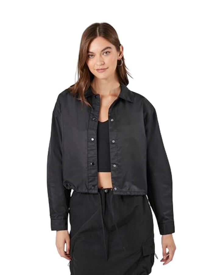 FOREVER 21 Cropped Coach Jacket - Image 1
