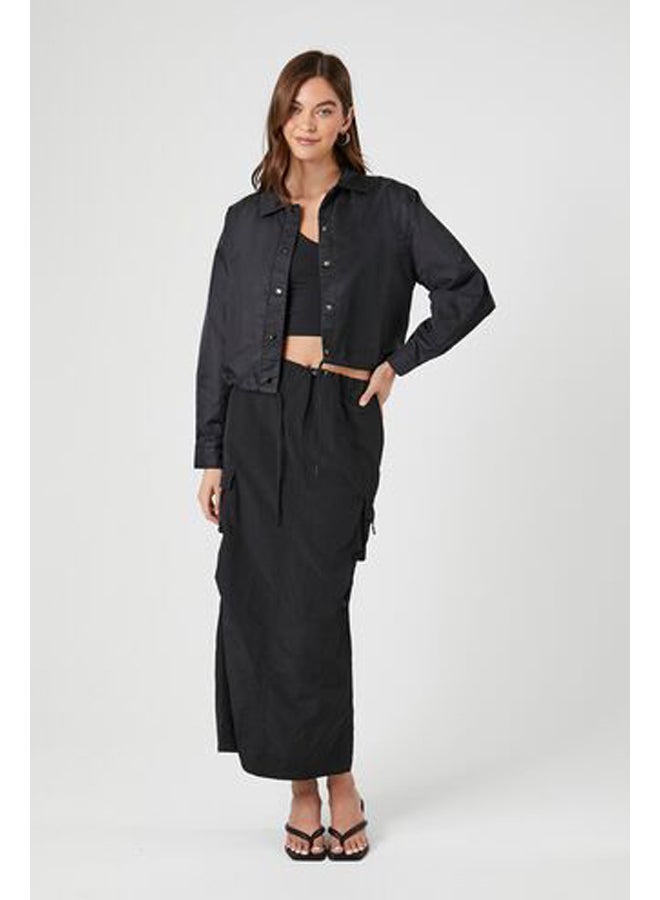 FOREVER 21 Cropped Coach Jacket - Image 4