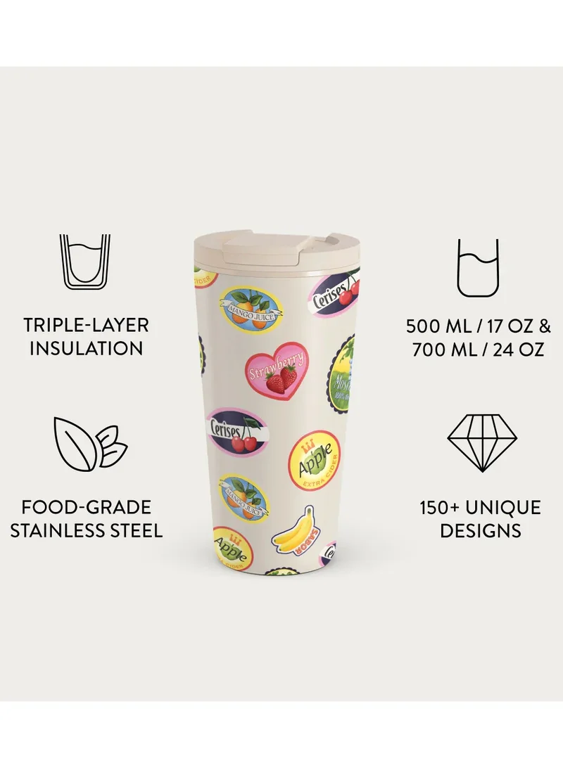 BURGA ravel Coffee Mug (16oz) – Spill-Proof, Secure-Seal Insulated Coffee Mug – Scratch-Resistant, Stainless Steel Travel Mug Stays Hot or Cold – Anti-Slip Coffee Tumbler – Flavour Travel Mug