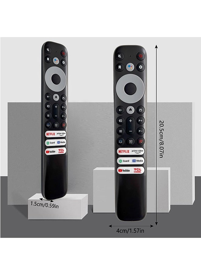 ACTION - New Replacement TCL Remote Control RC902V for TCL Android TV Mini-LED QLED 4K UHD Smart TV with Netflix, Prime Video, YouTube, Guard, Media and TCL Channel(NO Voice Function)- NO SETUP REQUIRED black - Image 1