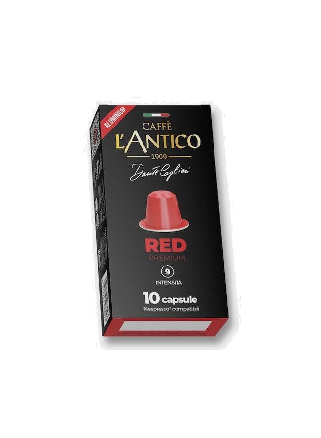 L'Antico Red Premium Aluminium Capsules - 10 pcs - 55 grams