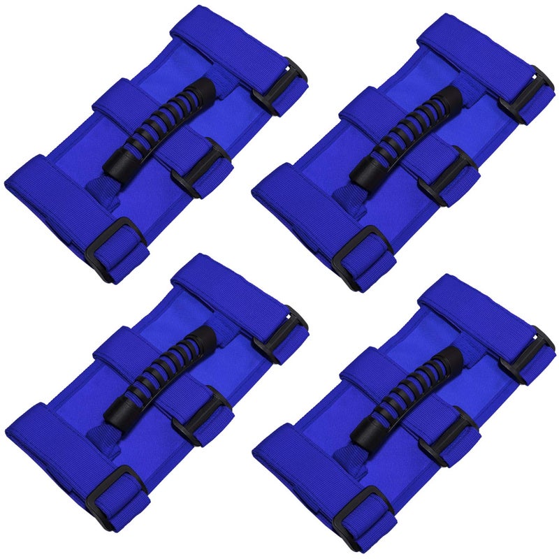 Danti for Jeep Roll Bar Grab Handles Grip Handle for Jeep Wrangler JK JL YJ TJ Sports Sahara Freedom RubiconX Unlimited Gladiator JT 19552025 Interior Accessories Blue4pcs - Image 3