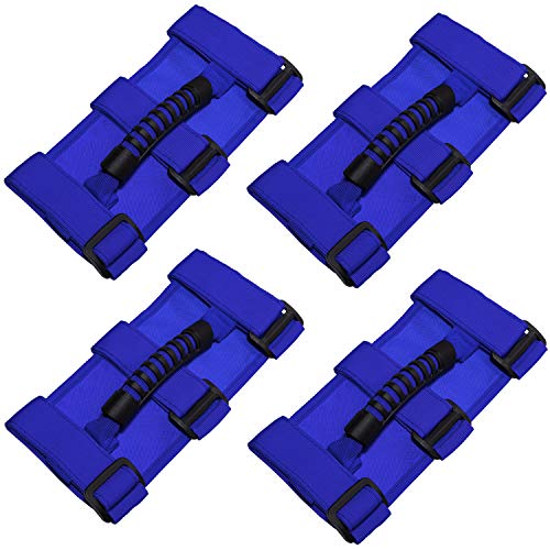 Danti for Jeep Roll Bar Grab Handles Grip Handle for Jeep Wrangler JK JL YJ TJ Sports Sahara Freedom RubiconX Unlimited Gladiator JT 19552025 Interior Accessories Blue4pcs - Image 1