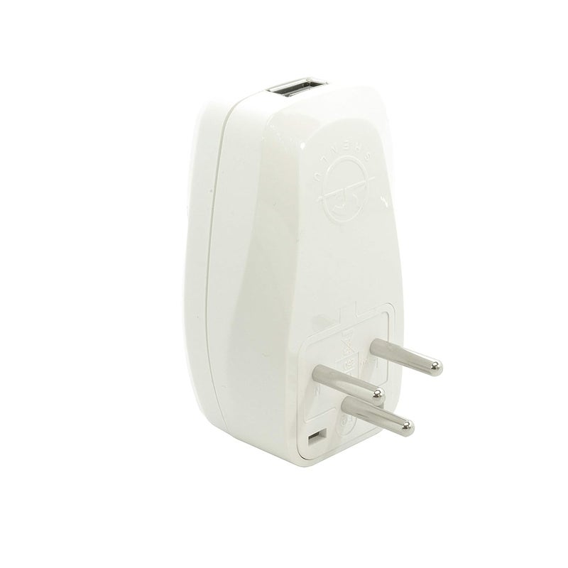 Orei India to Israel Gaza Palestine More Type H Travel Adapter Plug 3 in 1 CE Certified RoHS Compliant with USB and Surge Protection Worldwide Adapter DBUH - Image 2