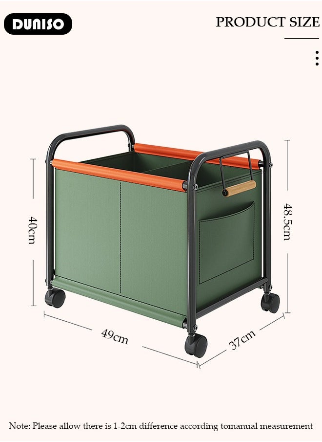 DUNISO Large Toy Box Chest Storage with Wheels, Removable Kids Toys Boxes Organizer with Side Pockets, Bins Baskets Container with Handles, Toy Storage Box with Dividers, Multifunction Toy Chest for Kitchen, Bathroom, Playroom, Living Room  - Image 4