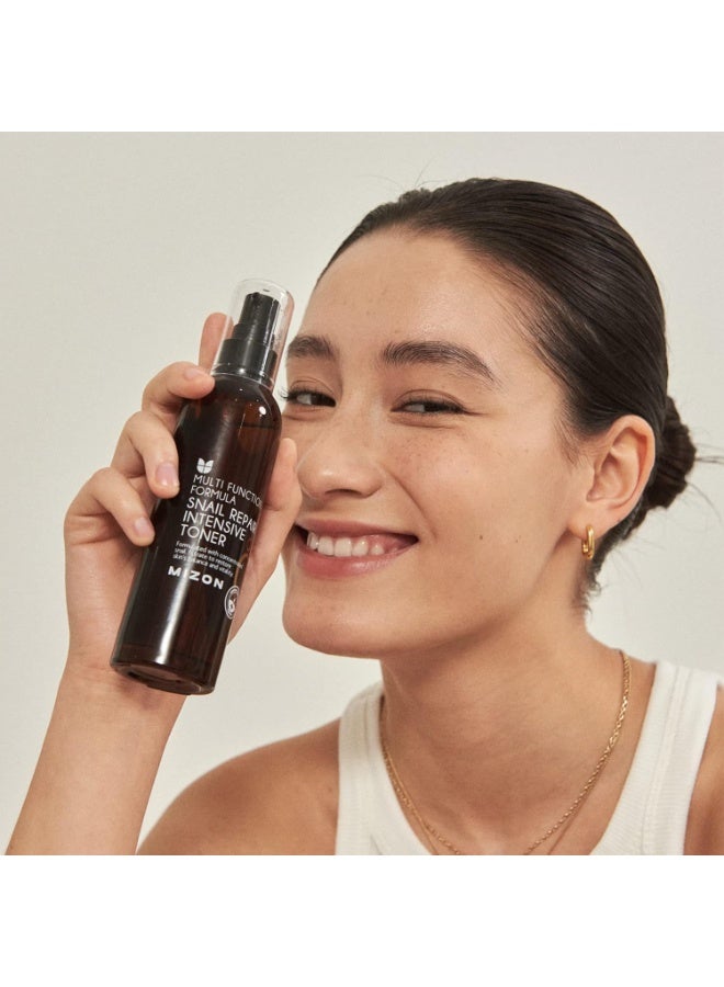 MIZON Snail Repair Intensive Toner 100ml, Moisturizer, Wrinkle-Care, Safe Formula For Dry Skin, Without Sticky Feeling - Image 3