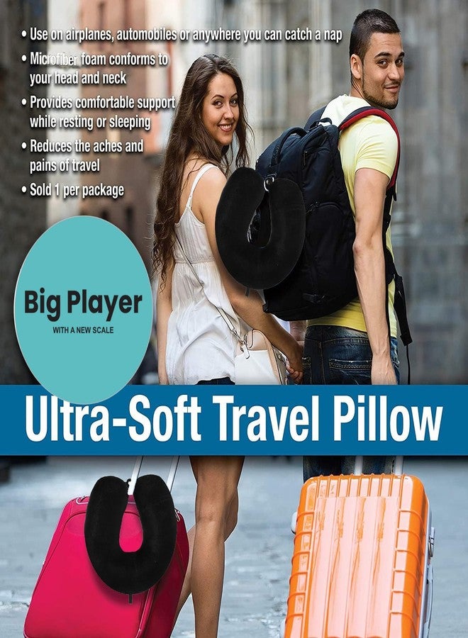 BigPlayer Travel Neck Pillow with Eye Mask - Memory Foam Support for Flights, Car, Train & Office Nap - Ergonomic U-Shaped Pillow for Neck Pain Relief - Image 2