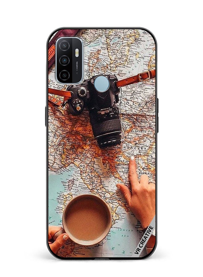 VR CREATIVE Protective Case Cover For Oppo A53 Planning Next Adventure Design Multicolour - Image 1