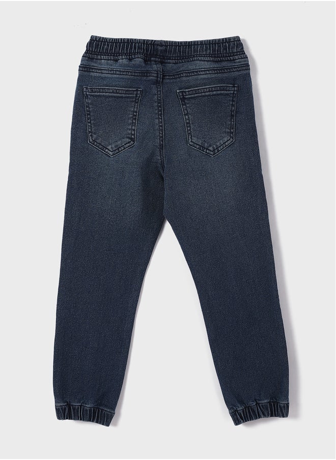 LC WAIKIKI - Relaxed Fit Elastic Waist Boy's Jean Jogger Pants - Image 1