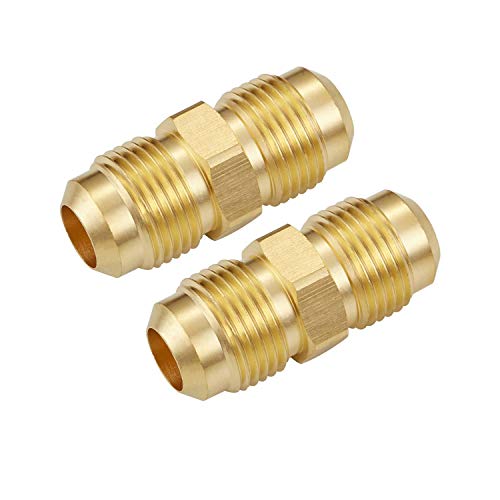 Litorange 3 PCS Brass Tube Coupler Pipe Fitting Union Connector Gas Adapter 1/2" Male Flare x 1/2 Inch Male Flare - Image 5