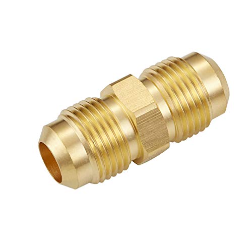 Litorange 3 PCS Brass Tube Coupler Pipe Fitting Union Connector Gas Adapter 1/2" Male Flare x 1/2 Inch Male Flare - Image 3