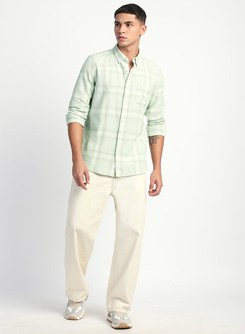 THE BEAR HOUSE Cotton Shirt for Men | Slim Fit, Long Sleeve, Casual & Formal Wear | Soft, Breathable Fabric for Office, Everyday, & All-Season Use in Classic & Trendy - Image 2