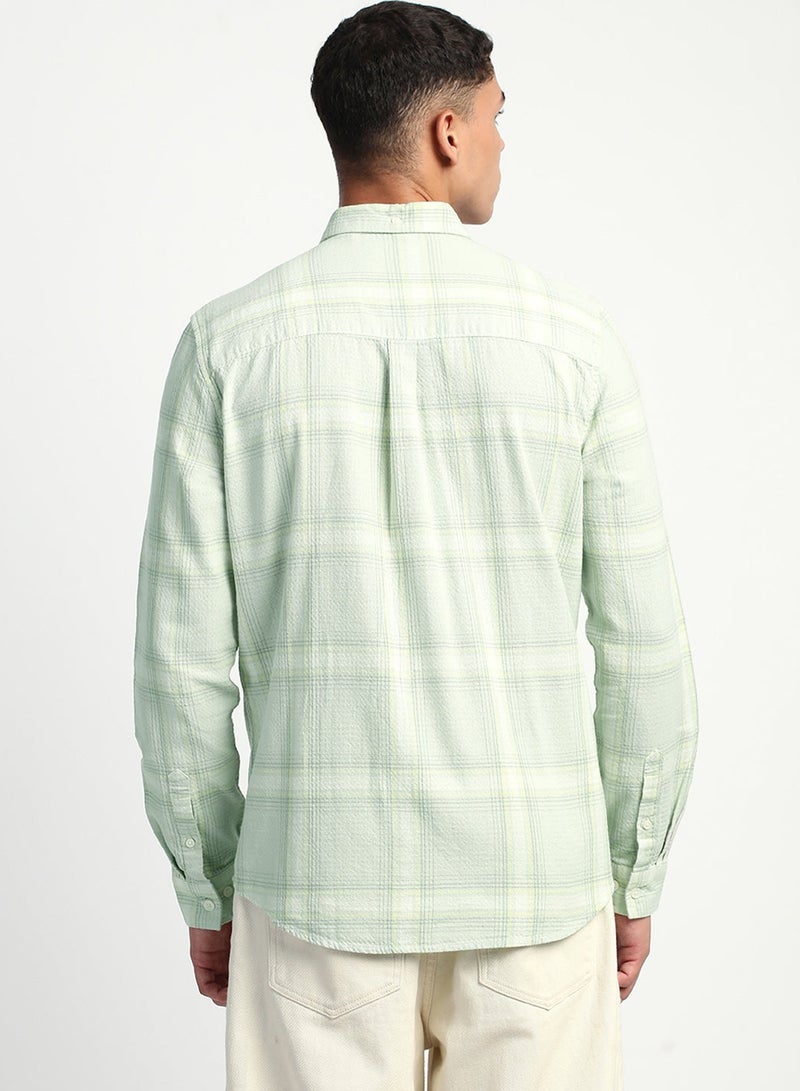 THE BEAR HOUSE Cotton Shirt for Men | Slim Fit, Long Sleeve, Casual & Formal Wear | Soft, Breathable Fabric for Office, Everyday, & All-Season Use in Classic & Trendy - Image 4