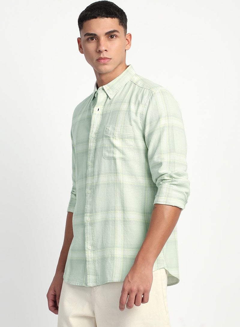 THE BEAR HOUSE Cotton Shirt for Men | Slim Fit, Long Sleeve, Casual & Formal Wear | Soft, Breathable Fabric for Office, Everyday, & All-Season Use in Classic & Trendy - Image 5