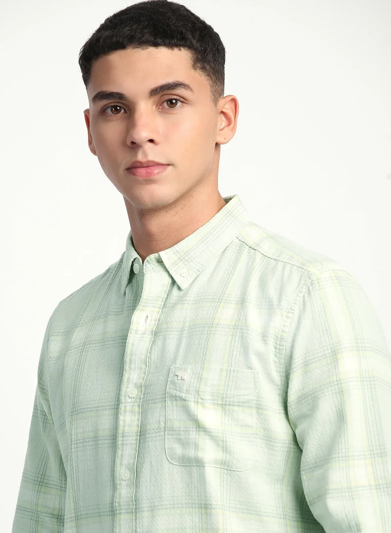 THE BEAR HOUSE Cotton Shirt for Men | Slim Fit, Long Sleeve, Casual & Formal Wear | Soft, Breathable Fabric for Office, Everyday, & All-Season Use in Classic & Trendy