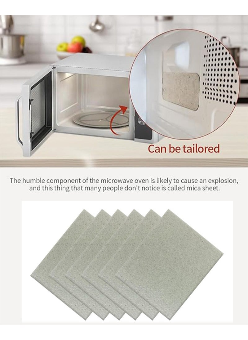 Apustim 6 Pieces Microwave Oven Parts Waveguide Cover Universal Mica Sheet Microwave Oven Repair Parts Suitable for Kitchen Home Office Restaurant （150mmX120mm）  - Image 5
