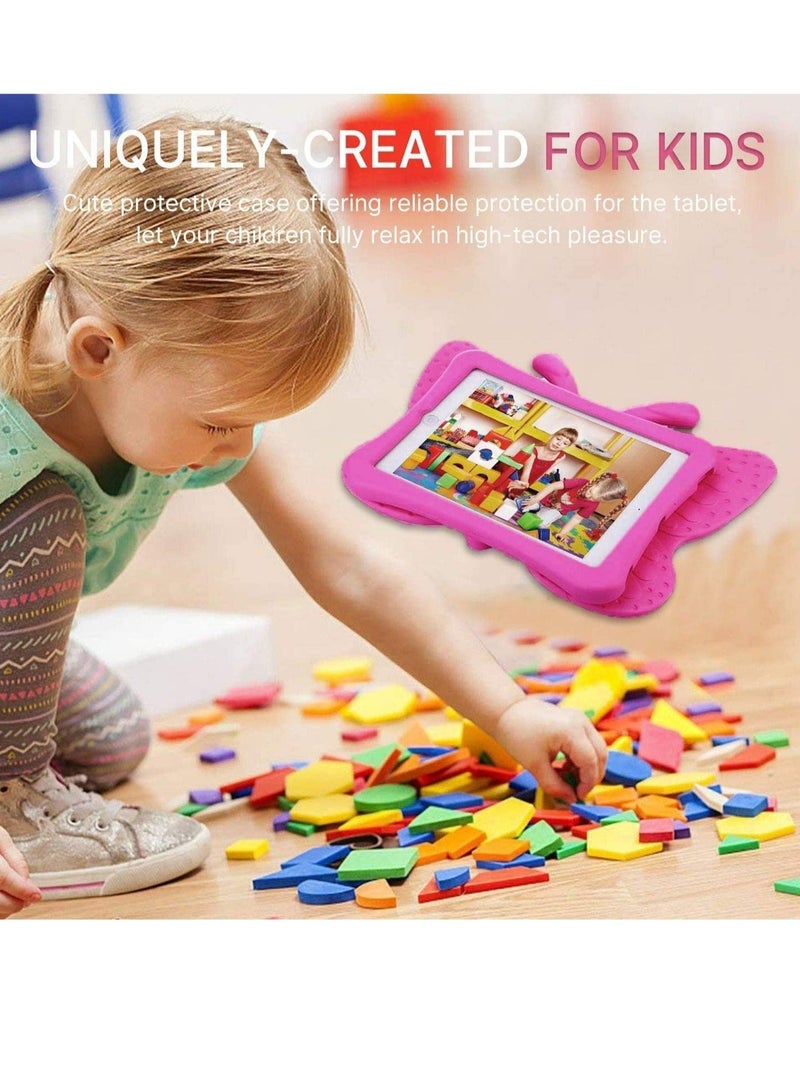 راكسوم جراب iPad 10.2 للأطفال، جراب iPad 8 2020، غطاء ثلاثي الأبعاد لطيف على شكل فراشة كرتونية غير سامة من إسفنج EVA مع حامل وأجنحة مقاومة للصدمات للأطفال، هدية للبنات والأولاد لجهاز Apple iPad 7 8 Gen 10.2' - Image 3