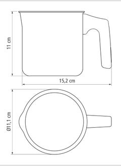 TRAMONTINA Since 1911,Made in Brazil- Paris Texture 10cm 0.8L Graphite Aluminum Multipurpose Boiler with Interior and Exterior Starflon Max Lead PFOA Free Nonstick Coating  - Image 4