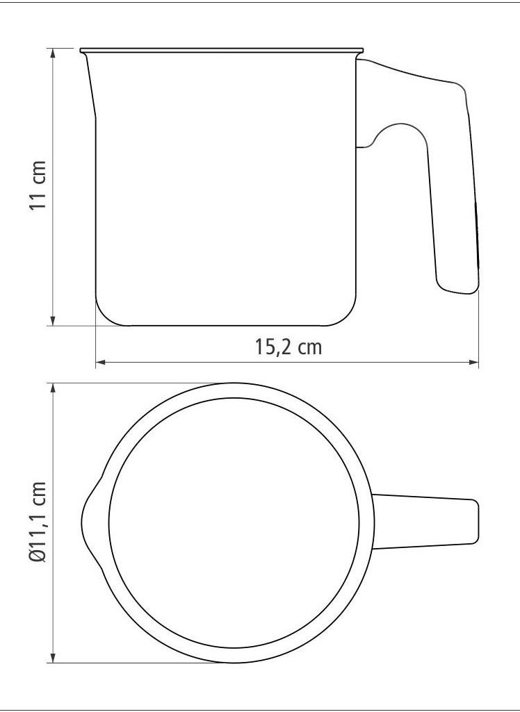 TRAMONTINA Since 1911,Made in Brazil- Paris Texture 10cm 0.8L Graphite Aluminum Multipurpose Boiler with Interior and Exterior Starflon Max Lead PFOA Free Nonstick Coating  - Image 4