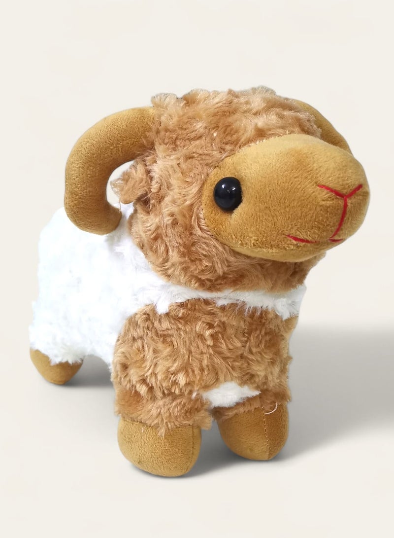 حسم دمية خروف محشوة، دمية حيوان أليف نائمة لطيفة للبنات، أفضل هدايا عيد ميلاد للنساء والأولاد والمراهقين - Image 1