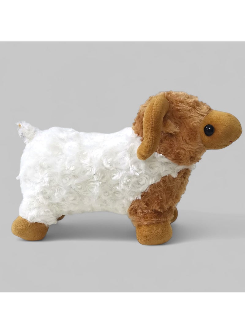 حسم دمية خروف محشوة، دمية حيوان أليف نائمة لطيفة للبنات، أفضل هدايا عيد ميلاد للنساء والأولاد والمراهقين - Image 3