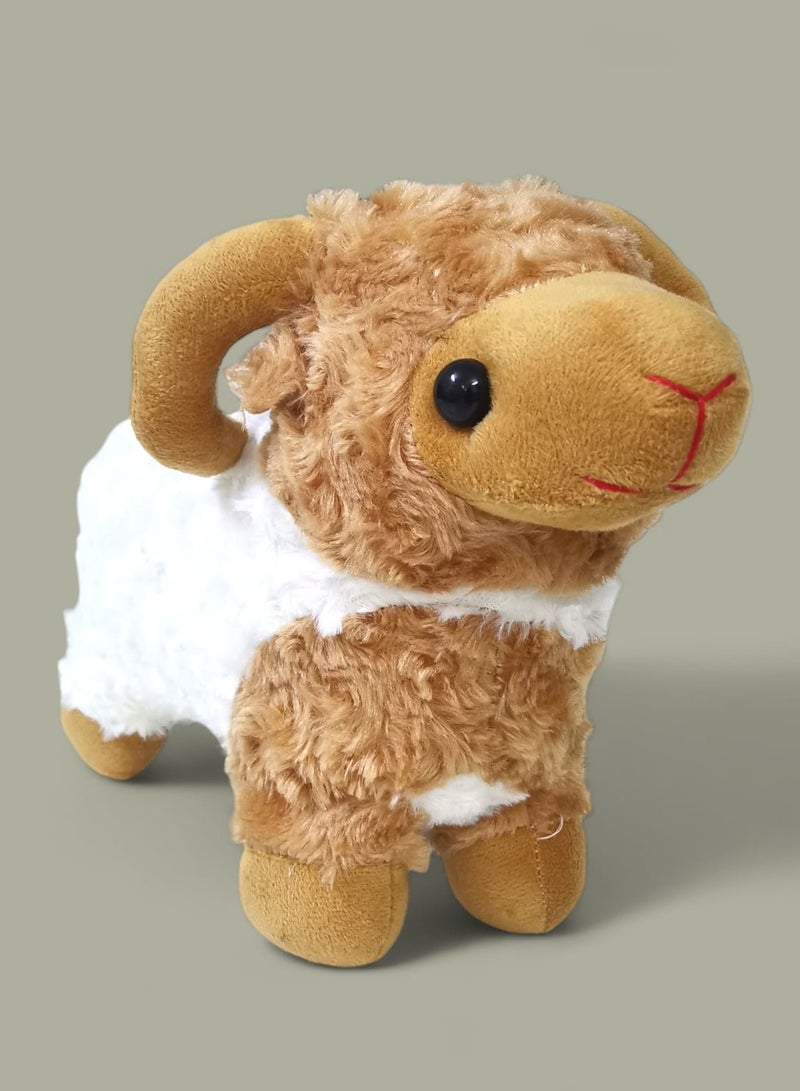 حسم دمية خروف محشوة، دمية حيوان أليف نائمة لطيفة للبنات، أفضل هدايا عيد ميلاد للنساء والأولاد والمراهقين - Image 2