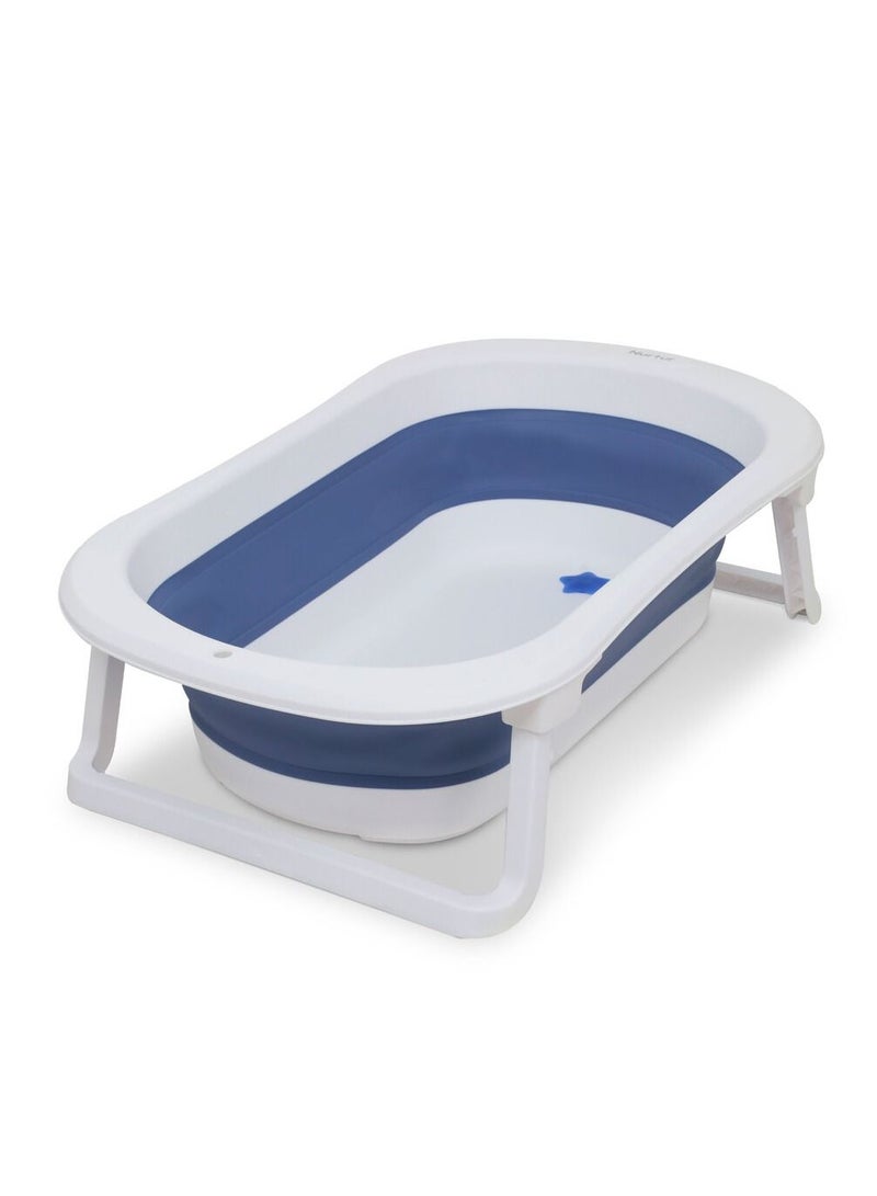 Nurtur Collapsible Baby Bathtub  Mini swimming pool bather for babywith Non slip design Blue - Image 1