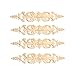 MUXSAM 4Pcs Long Wood-Carved Onlays Appliques for Furniture, Unpainted Wooden Carving Decals for Wall Cupboard Mirror - Image 2