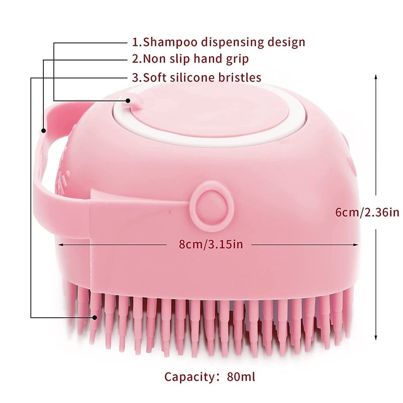 Schmick Pet Bath Brush with Automatic Liquid Dispenser - Gentle Bristles for Dogs and Cats - Image 2