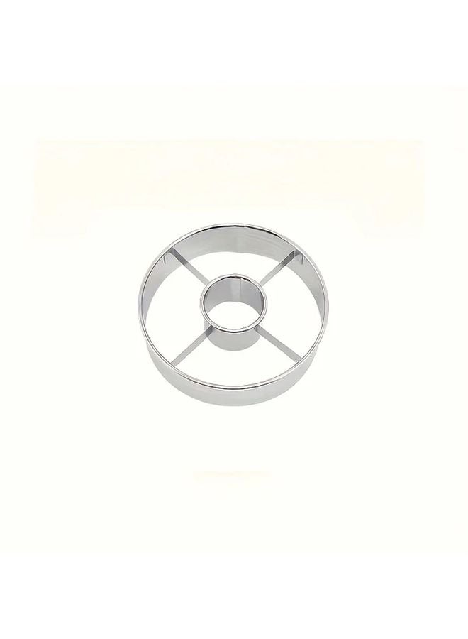 1 قطعة قالب كعك الدونات من الفولاذ المقاوم للصدأ صينية خبز لصنع الكعك المنزلي حلقات موس - Image 1
