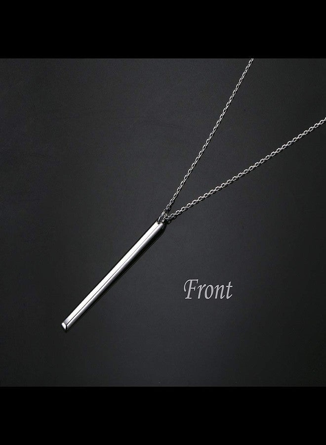 Alphm Long Chain Vertical Bar Y Necklace S925 Sterling Silver Pendant for Women Statement Jewelry - Image 4