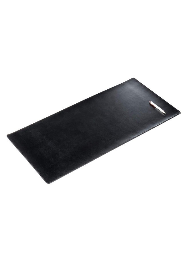 DACASSO Bonded Leather No Core Rollable Desk Mat/Pad - Luxury Leather Desk Blotter for Writing - Executive Desk Surface Protector - (Black, 36” x 17”) - Image 3
