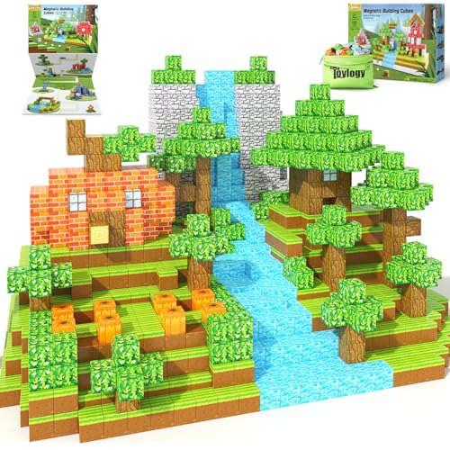 Toylogy 150 قطعة كتل مغناطيسية - بناء عالمي مغناطيسي - إصدار اليقطين - ألعاب بناء خارجية للأطفال من 3 إلى 7 سنوات - ألعاب STEM للأطفال الصغار - هدايا عيد الهالوين بعيد الميلاد - Image 1