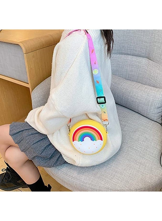 EITHEO Cute Baby Silicon Sling Bag | Cross Body Zipper | Hand Bag | Travel Purse | Trendy Girls Pouch Bag Mini Coin Pouch | Wallet Purse Accesseries bag Mobile Makup | Rainbow Yellow NL-SB - Image 4