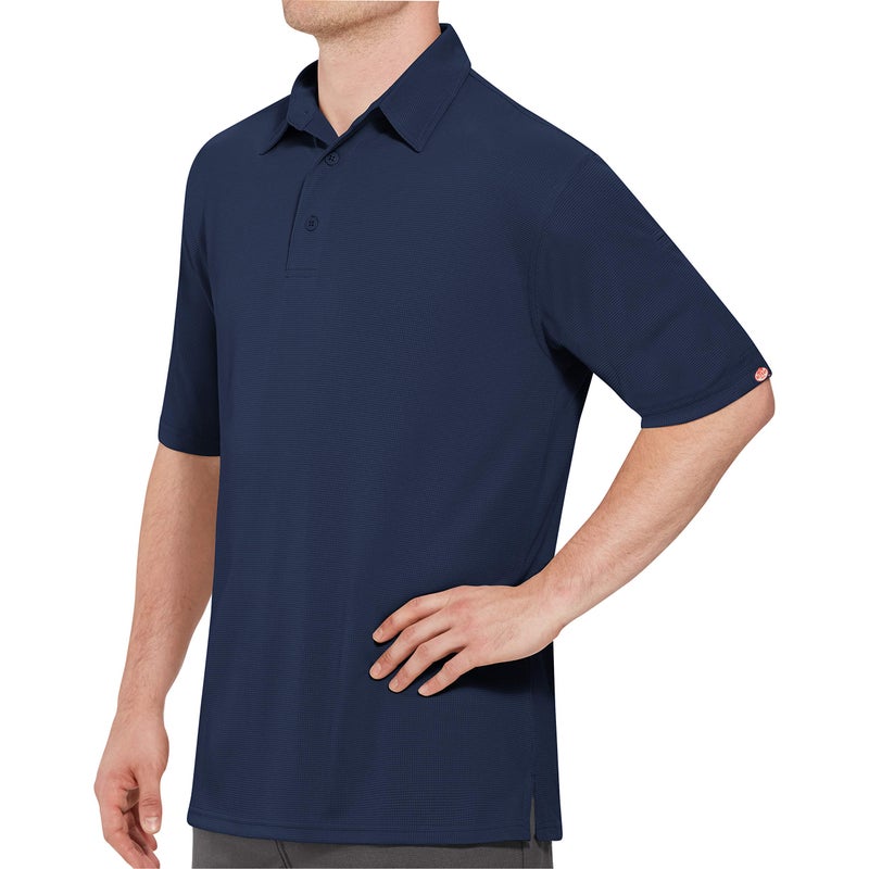 Red Kap Men's Standard Short Sleeve Performance Knit Polo, Navy, 6X-Large