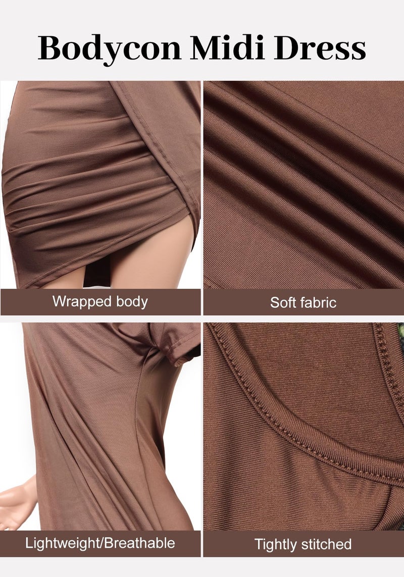 LKOUS Women's Irregular Hem T Shirt Dress, Sexy Casual Mini Dresses,Night Out Outfit for Cocktail - Image 4