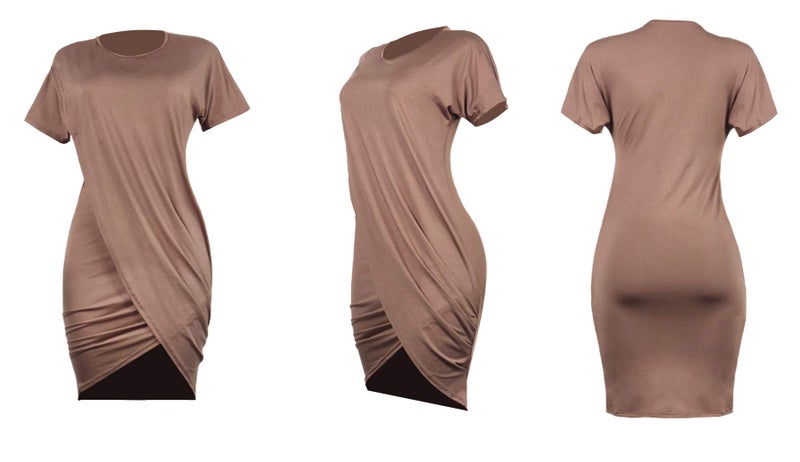 LKOUS Women's Irregular Hem T Shirt Dress, Sexy Casual Mini Dresses,Night Out Outfit for Cocktail - Image 3