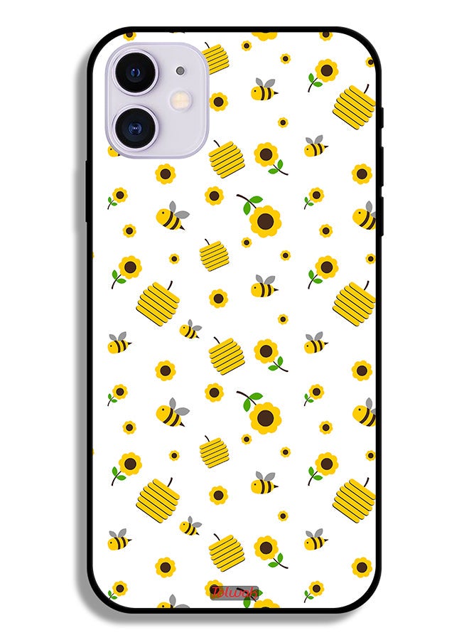 Tolwak Apple iPhone 12 mini Protective Case Sunflowers And Bees - Image 2