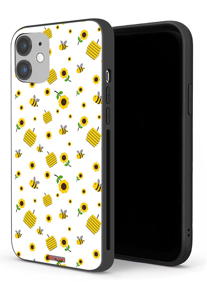 Tolwak Apple iPhone 12 mini Protective Case Sunflowers And Bees - Image 1
