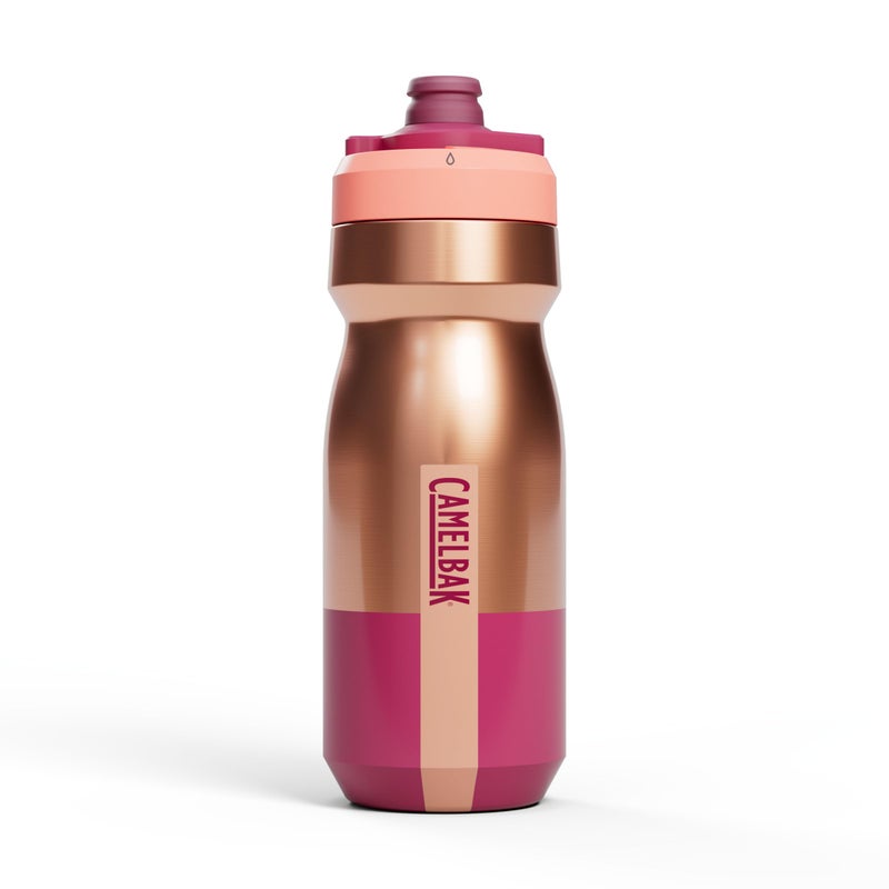CamelBak Podium Steel Insulated Stainless Steel Bike Water Bottle LongLasting Cold Hydration for Cycling Performance 18oz Mercury Blush - Image 2