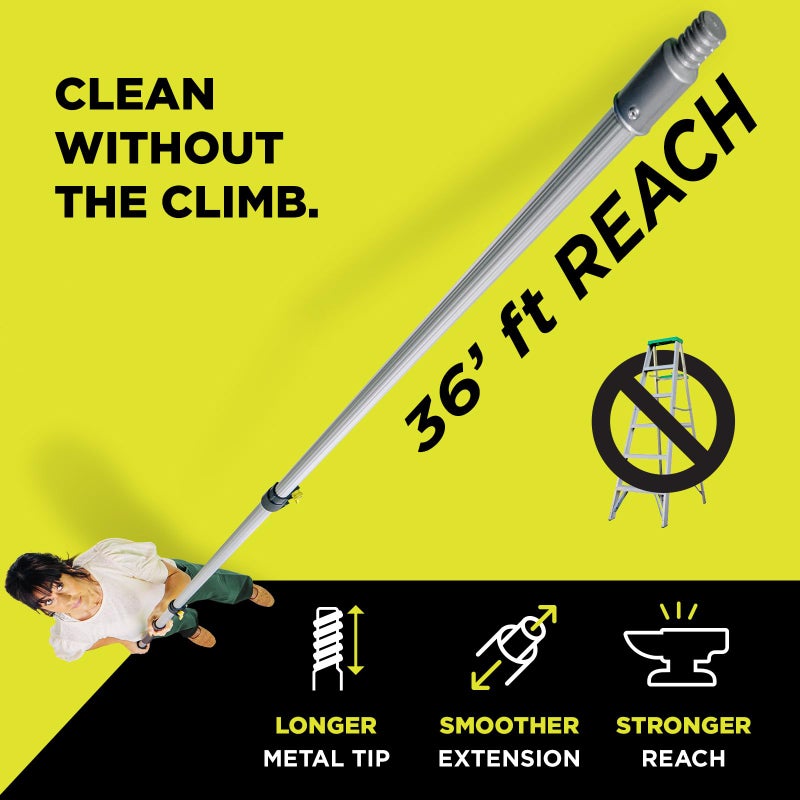 DOCAZOO DOCA Telescoping Pole 7-30 Ft - Extension Pole for Cleaning, Feather Duster, Window Washing Kit, Paint Roller, Window Squeegee - High Reach Extendable Kit for Indoor & Outdoor - Pole Only - Image 4