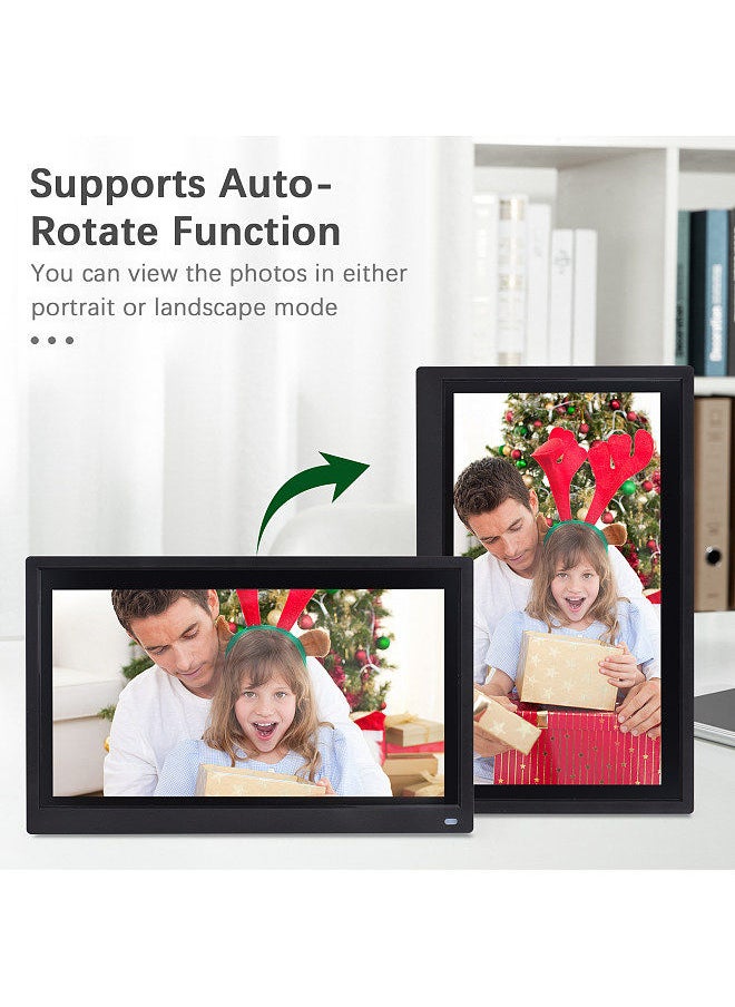 ANDOER - Andoer 15.6 Inch Digital Photo Frame Desktop Electronic Album 1920 * 1080 IPS Screen Supports Photo/ Video/ Music/ Clock/ Calendar Function with Backside Stand Remote Control - Image 1