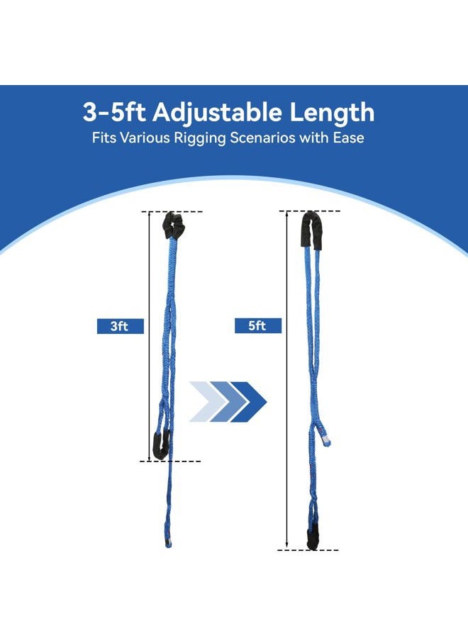 Feiyagoo Arborist Whoopie Sling - 1/2" x 3-5' Adjustable Rigging Sling, Anchor for Port A Wrap - Image 4