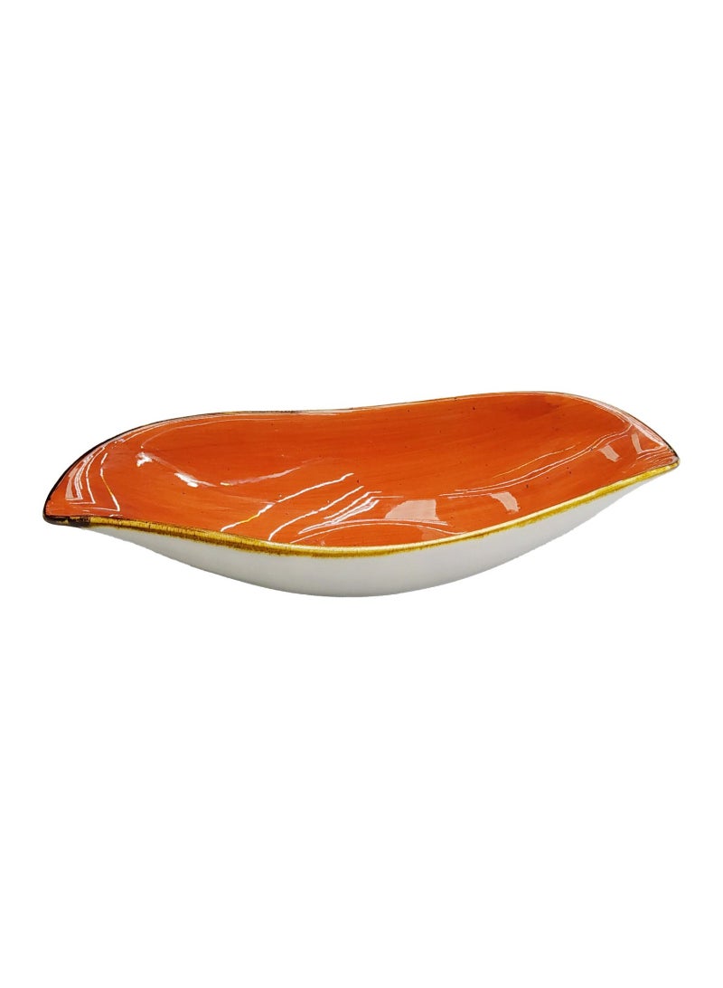 Danny Home Porcelain Long Bowl, 9.5 inches, 03-33RED