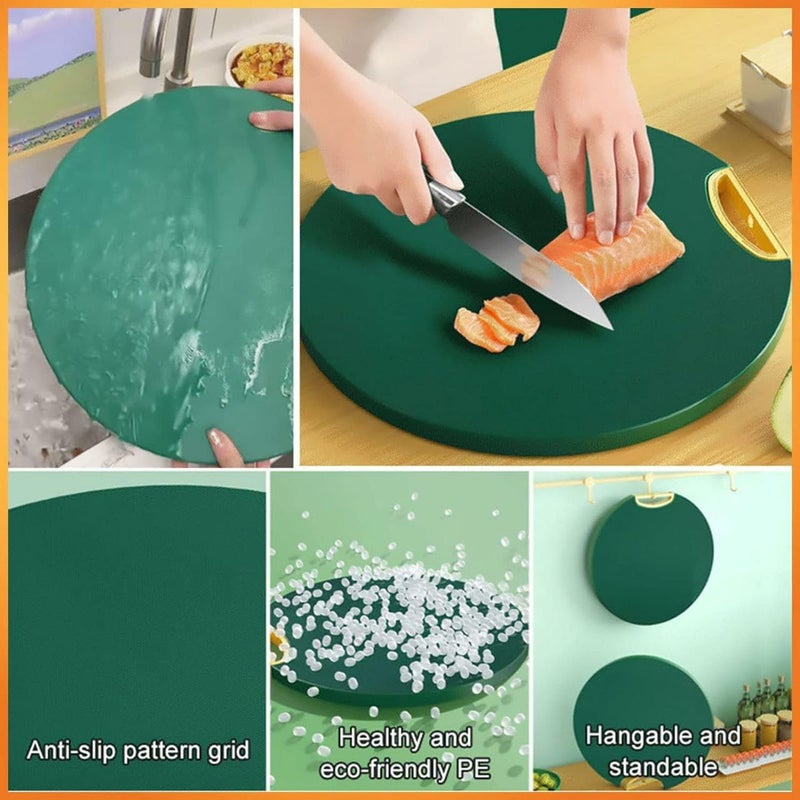 Plenteous Kitchen Plastic Cutting Board Set Extra Thick Flexible Cutting Mat for Cooking NonSlip Chopping Board with Colored Food Easy Grip Handles Dishwasher Safe 1pc Multi - Image 3