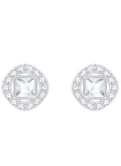 Chomel Angelic Square White Rhodium Plated Earrings for Women 5368146  - Image 3