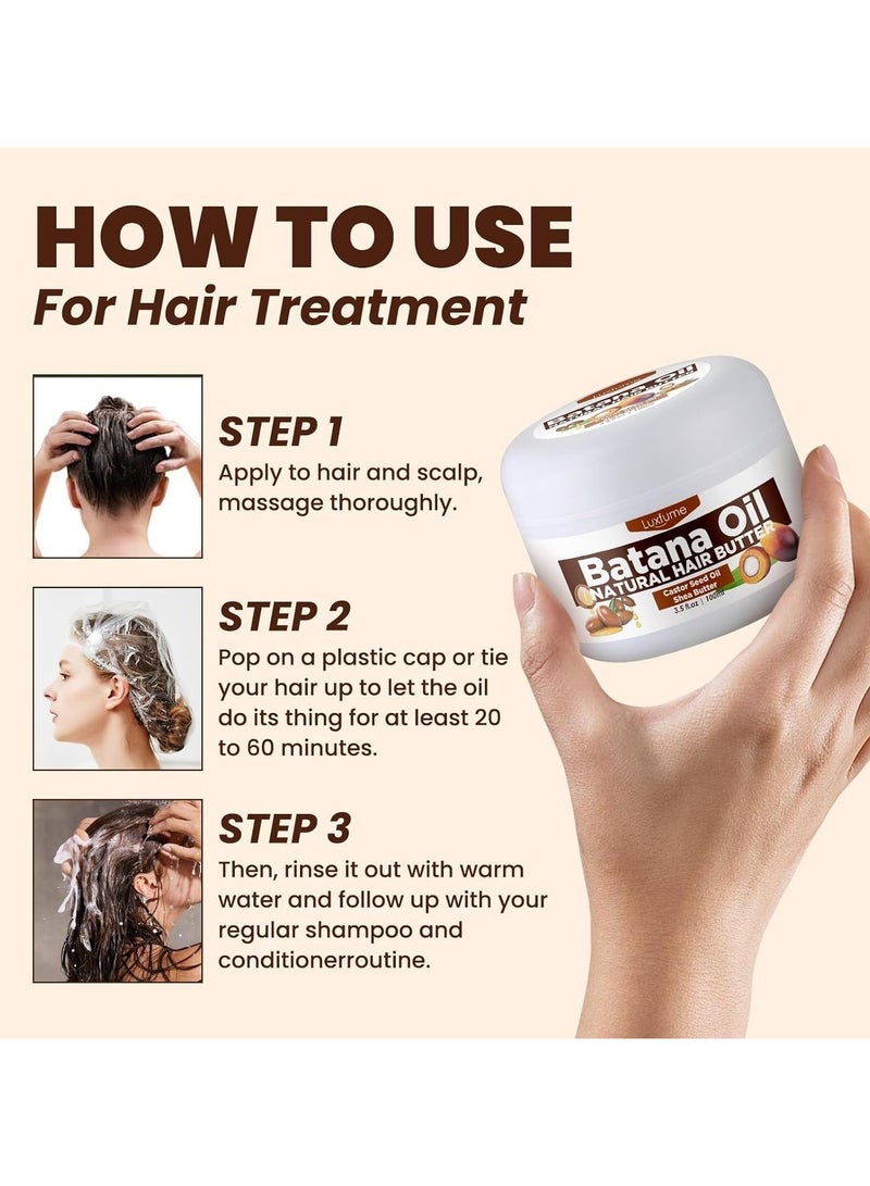 Luxfume  Natural Batana Oil Suitable for all hair types,Raw Batana Oil Enhance Hair Strength Prevent Hair Loss，Batana Oil For Hair Growth,100% Pure Batana Oil... - Image 4